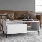 Wooden Coffee Table White 90x50x36.5cm Sofa Lounge Side Storage Drawer