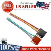 Wire Power & Speaker Harness for BOSS Marine MCK752WB.6 Radio Audio Replacement