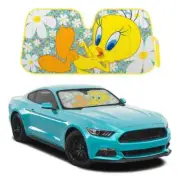 Tweety Bird Front Auto Windshield Accordion Fold Sun Reflect Shade Universal Fit