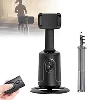 Auto-Tracking Smartphone Gimbal Stabilizer,360° Rotation Phone Stabilizer, Gesture Control & Wireless Remote | Extendable Tripod (66.9inch),for Vlogging, Live Streaming,Black