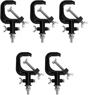 Areyourshop 5Pcs Stage Light Truss Clamp Black Aluminum 80kg Load Capacity