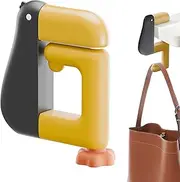 Easy-Mount Purse Hanger - Foldable Bag Hook | Tidy Desk Side Hanger, Kitchen Counter Organizer, Clamp Headphone Holder, Multi-Purpose Table Side Hook for Home, School, Abs+ Silicone Gasket