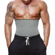 US Men Fat Burner Belt Neoprene Sauna Sweat Waist Trainer Tummy Slim Body Shaper