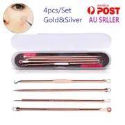 Stainless Pimple Remover Tool Popper Extractor Blackhead Tool 4pcs/Set AU