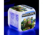 Minecraft Alarm Clock Coolie Scared Cartoon Led Digital Color Luminous Clock Birthday Gift Christmas Gift Style
