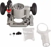 Compact Router Plunge Base Kit With Double Handle Trimming Machine Cover Transparent Protective Cover Ideal For Woodworking Featuring 3 Preset Depth Stops Removable