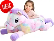 Large Multicolor Unicorn Plush Toy 110cm Soft Stuffed Animal Kids Gift