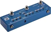RD5 5-in-1 Guitar Multi-Effects Pedal Reverb + Delay + Booster + Overdrive + Buffer Full Metal Shell with True Bypass Blue One Size