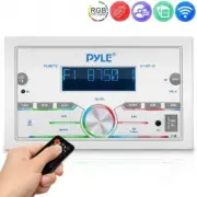 Pyle Marine Stereo Receiver Bluetooth Power Amplifier, Double DIN, AM/FM PLMR77U