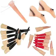 Vaguelly 1 Set Witch Fake Nose Vampire Nails Witch Costume Nose Halloween Costumes Disguise Nose Vampire Costume Witch Nails Uñas Postizas Decoradas Halloween Nails Witch Nose Rubber