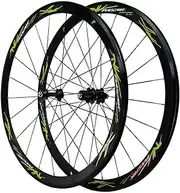 [ZECHAO] 700C Racing Cycling Wheels,40MM Road Bike Wheels Double Wall Aluminum Alloy V-Brake Rim Height 24 Hole for 7/8/9/10/11 Speed Wheelset