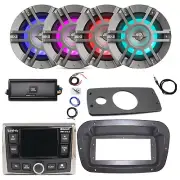 JBL Marine Radio, ANT,Amp,Kit, 4x 6.5" 300W LED Speakers,Spa Bezel, Adapter