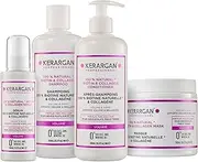 Kerargan - Shampoo, Conditioner, Mask and Serum with Biotin and Collagen to give your hair strength and vitality - For damaged hair - No sulphate, parabens, silicone - 500 ml