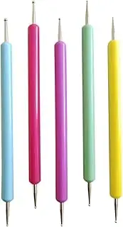Baluue Nail Art Tools Kit 5pcs Manicure Nail Set Dotting Tools Embossing Pen Stylus for Diy Painting Elegant Design