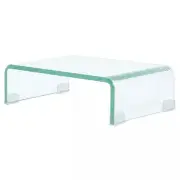 Clear Glass TV Stand Monitor Riser 40x25x11cm