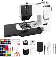 Maxkon Electric Mini Sewing Machine with 38 Stitches Dual Speed Sew Kit with Stitch Patterns Extension Table for Beginners