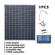 500W Solar Power Bank Kit - 12V/18V Panel 100A Controller for Fast Charging Home
