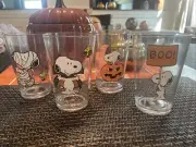 Disney Snoopy Pottery Barn CUP Peanuts Halloween holiday gift party SET 4 School