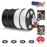 4KG Premium PLA 3D Printer Filament 1.75mm - Tangle-Free, Black & White
