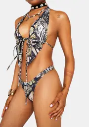 [Dolls Kill] Abstract Butterfly Farida Bikini Bottoms