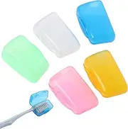 Sliverdew 5 Pcs Toothbrush Covers - Portable Toothbrush Head Case Cover for Travel, Home, Office, Hotel, Outdoor