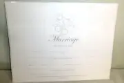 6 pack Blank Marriage Certificates Silver Dove rings ribbon 11 x 8.5 1 Thes 3:12