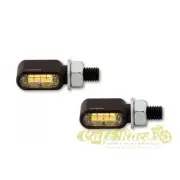 Turn signals LED Universal Aluminum Black Highsider LED Little Bronx (2 Pieces)