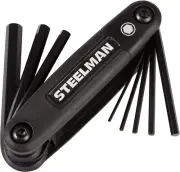 Steelman Portable Folding Hex Key Wrench Metric Multi-Tool, Set Includes 1.5, 2,