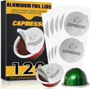 CAPMESSO Aluminum Foil Lids for Reusable Nespresso Vertuoline Pods, Coffee Pods