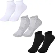 [CIATBYYJ] 6 Pairs of Trainer Socks, Breathable Short Socks, Women, Non-Slip Sports Socks, Running Socks, 38-42, for Sports, Work, Hiking, Cycling, Black/White/Grey, 6-9 US