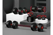 BLACK LORD 20kg 6in1 Adjustable Dumbbell & Barbell & Kettlebell Set