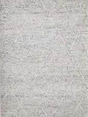 Darcy Diamond Light Grey Felted Wool Rug