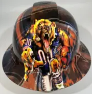 New Full Brim Hard Hat Custom Hydro Dipped CHICAGO BEARS
