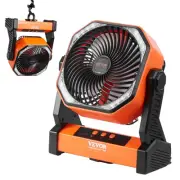 VEVOR Portable Fan Rechargeable 8 inch, Battery Powered Fan with LED Lantern, 4