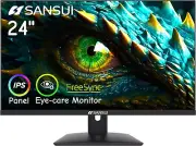 Computer Monitor 24 Inch IPS Eye Care 1080P Display HDMI,VGA Ports with 178° Vie