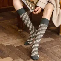 在飛比找ETMall東森購物網優惠-潮針織女個性街頭時尚保暖小腿襪