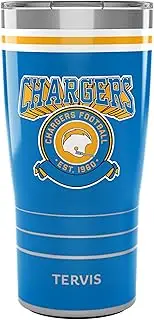 Tervis Traveler NFL Los Angeles Chargers - Vintage Triple Walled Insulated Tumbler Travel Cup Keeps Drinks Cold & Hot, 20oz, Stainless Steel