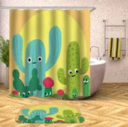 Friendly Cactus Shower Curtain