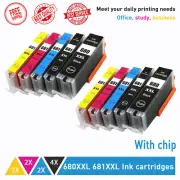 10 Ink for Canon 680XXL 681XXL PIXMA TR7560 TR8560 TS6100 TS6160 TS6260 TS6360