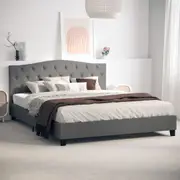Charcoal Curved Bed Frame in King, Queen and Double Size