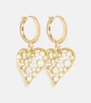 [Jade Trau] Jade Trau Margot Heart 18kt gold hoop earrings with diamonds One Size gold