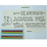 Jim Bundy decals for vintage bicycle retro restoration