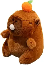 yuksok Capybara Keychain Bubble Blowing Plush Toy Bag Soft Toy Decoration Craft Lightweight Stuffed Animals Toy Plush Doll Key Chain, Brown