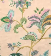 MANUEL CANOVAS Beauregard Absinthe Turquoise Floral Remnant New