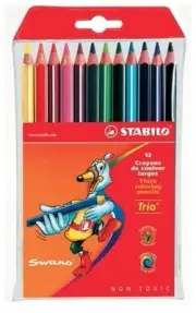 Stabilo Trio Thick Colouring Pencil Assorted Colours Pack 12