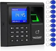 Employee Attendance Machine Fingerprint Attendance Machine Intelligent Biometric Fingerprint Time Clock for Small Businesses Time Clock Recorder Device Employee for Small Businesses and Offices