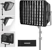 NEEWER Upgraded Softbox Diffuser for PL60C RGB LED Video Light Panel, 15.4"x12.6"/39x32cm Foldable with Grid/Bag/Blackout Hood, No Need to Remove Barndoors Quick Set Up for Portrait Soft Light, NS6S