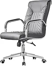 Classic High Back Executive Office Chair PU Leather Office Chair with Armrest, Ergonomic Desk Chair for Home Office Desk Task Chair(Gray)
