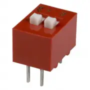 Pack of 4 78B02 Switch Dip SPST 2 Position Through Hole Slide (Standard) Actuato