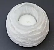 SELENITE Candle holder ( APPROX. 9 cm / 3.8" ).